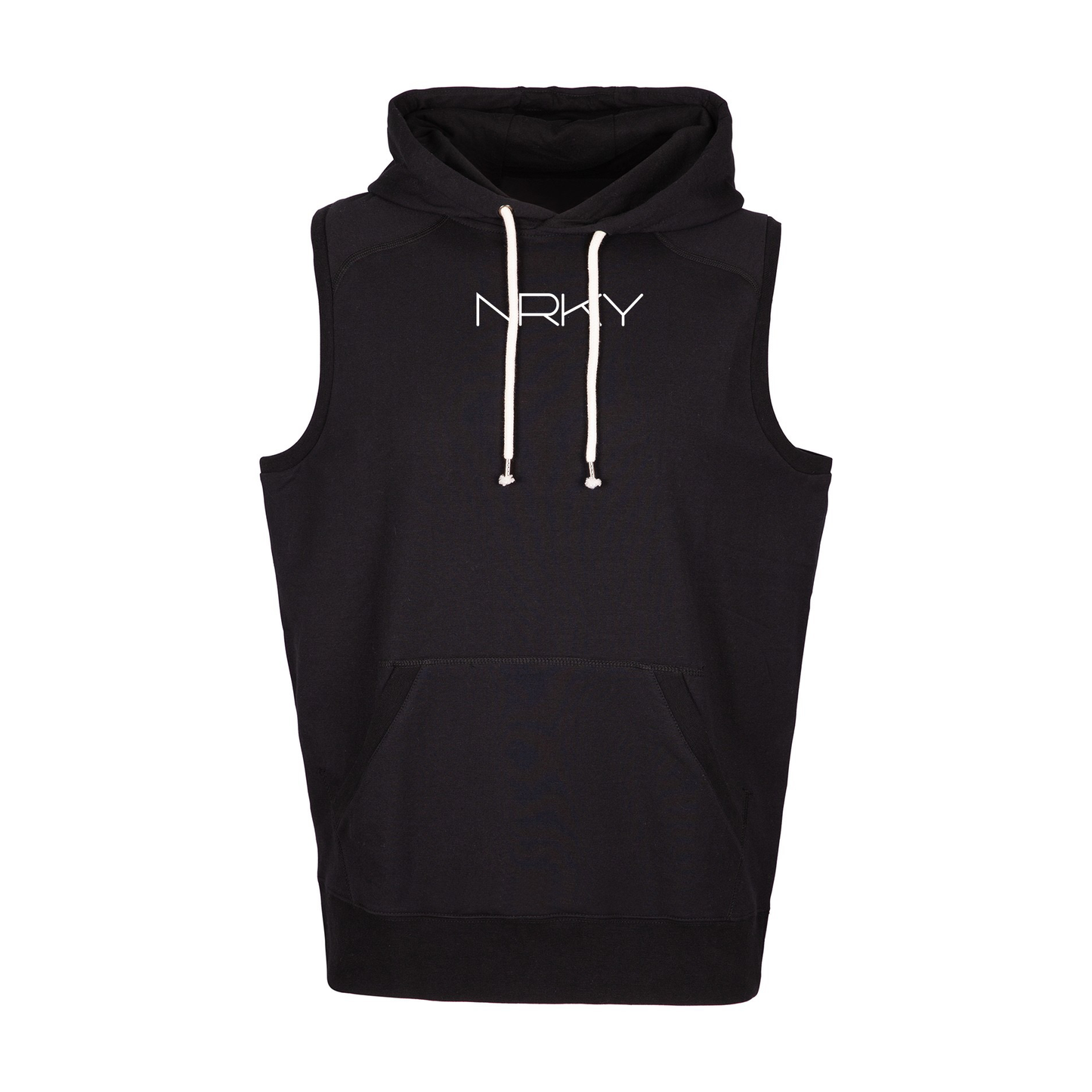 Men's Hooded Riot Tank - White on Black