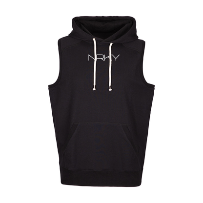 Men's Hooded Riot Tank - White on Black