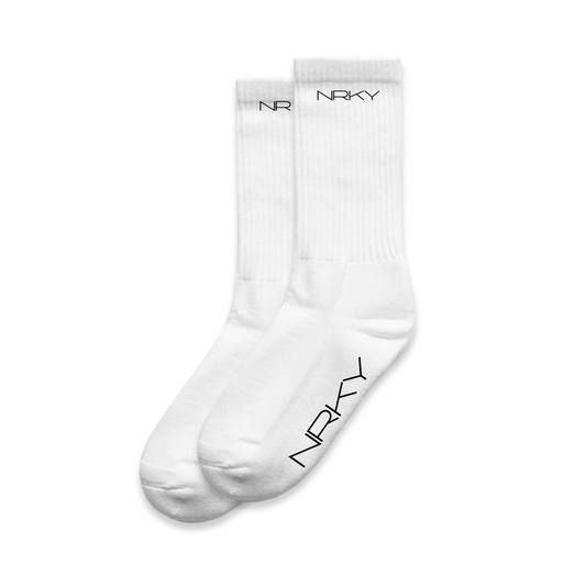 White Anarchy Sports Socks 2 Pack